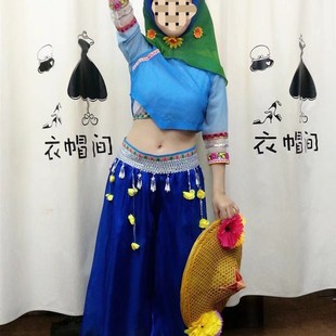 福建泉州闽南姑娘为人民起舞惠安女舞蹈服海边浔埔女斗笠头巾表演