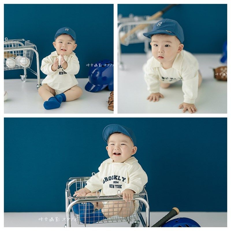 2023年新款儿童摄影周岁男宝宝棒球主题拍摄服装道具,童装/婴儿装/亲子装,套装,淘宝优惠券,粉丝福利购,淘宝优惠卷