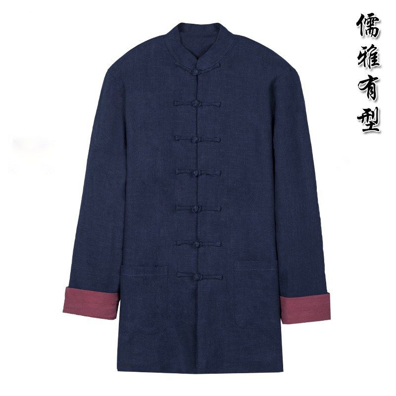 国风青年潮牌棉麻棉袄唐装男爸爸立领盘扣汉服休闲舒适棉衣中长款,男装,唐装,淘宝优惠券,粉丝福利购,淘宝优惠卷
