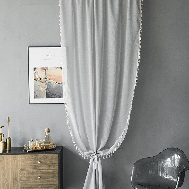 窗帘窗纱窗户成品简约现代苏风格客厅卧室全多利