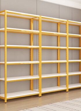 货架多层置物架超市便利店钢木展示柜鞋包化妆品产品陈列展示架子