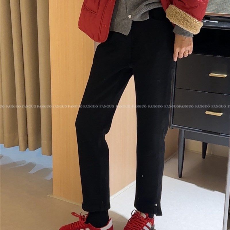 梨形身材无脑冲!心心念念那条抓绒保暖弹力烟管牛仔裤小黑裤女,女装/女士精品,牛仔裤,淘宝优惠券,粉丝福利购,淘宝优惠卷