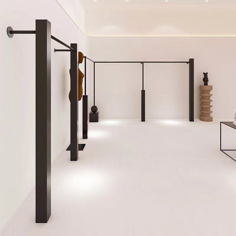 服装店衣服展示架铁艺黑色上墙挂衣架童装陈列架男女装店货架定制