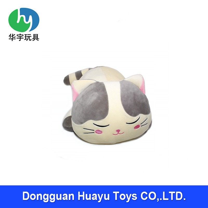 超萌软体填充趴趴猫毛绒玩具 多色趴姿抱枕办公室午休小猫枕头