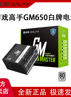 影驰GM650额定650W白牌750W游戏高手600W游戏500W电脑主机电源ATX