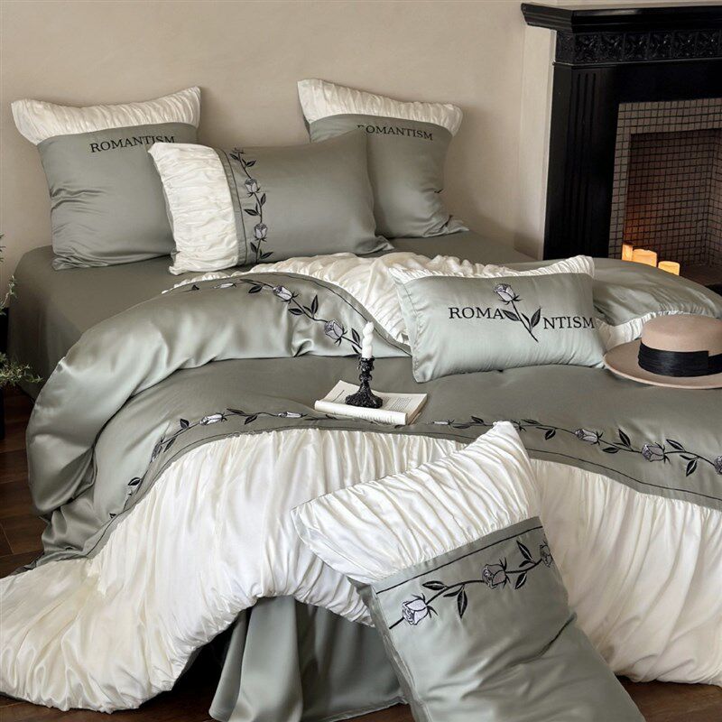 欧式古典丝滑夏季裸睡四件套60兰精天丝被套凉感床单床上用品