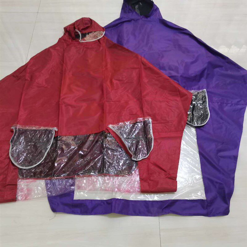 电动车雨衣摩托车加大加厚单帽檐雨具单人双人骑行成人牛津布雨披