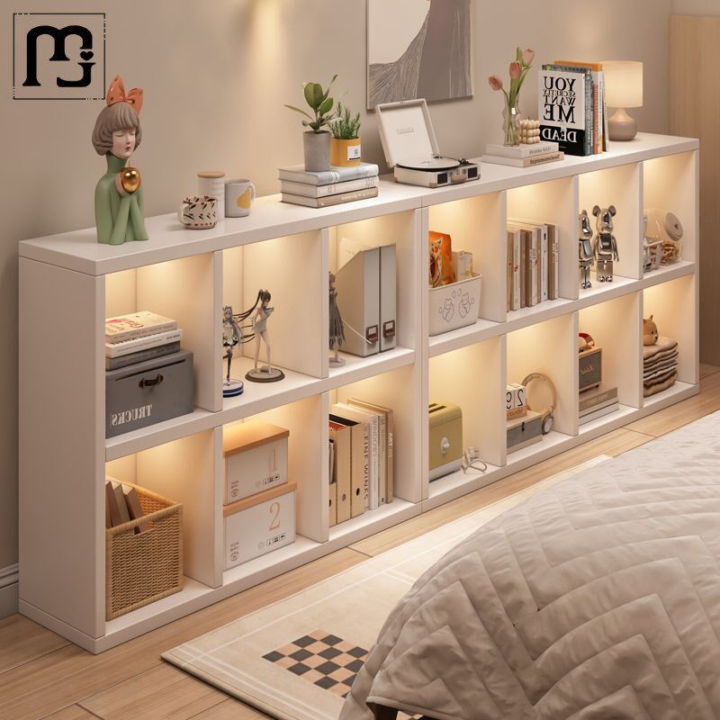 八格柜床边柜隔断书架落地置物架矮书柜卧室自由组合方格收纳