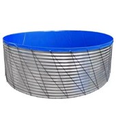 高密度镀锌板帆布鱼池果园蓄水池家用养鱼池全套防晒户外水箱加厚