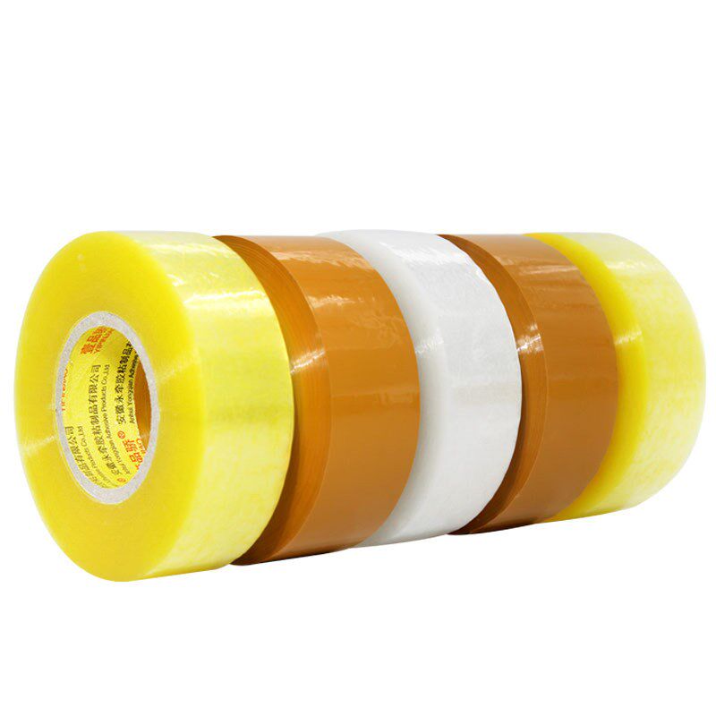 透明胶带打包胶布米黄白透明包装胶带加厚加宽6cm快递警示语胶带