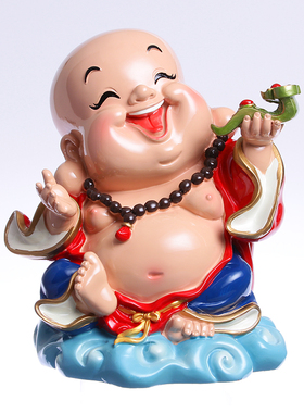 可爱弥勒佛工艺品小摆件客厅家里房间装饰品创P意笑佛网红桌面摆