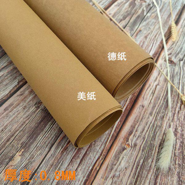 进口可水洗牛皮纸耐高温0.8加厚加粗加硬纸皮标纸防水手撕不坏纸