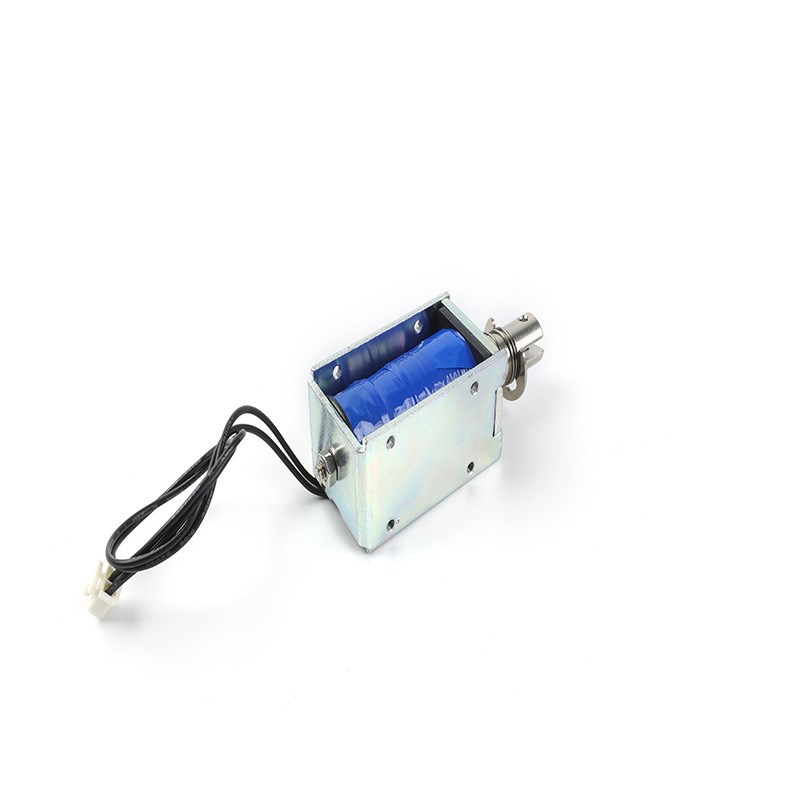 推拉电磁铁推杆框架式电磁铁推拉式联动门快递柜直流12v-24v