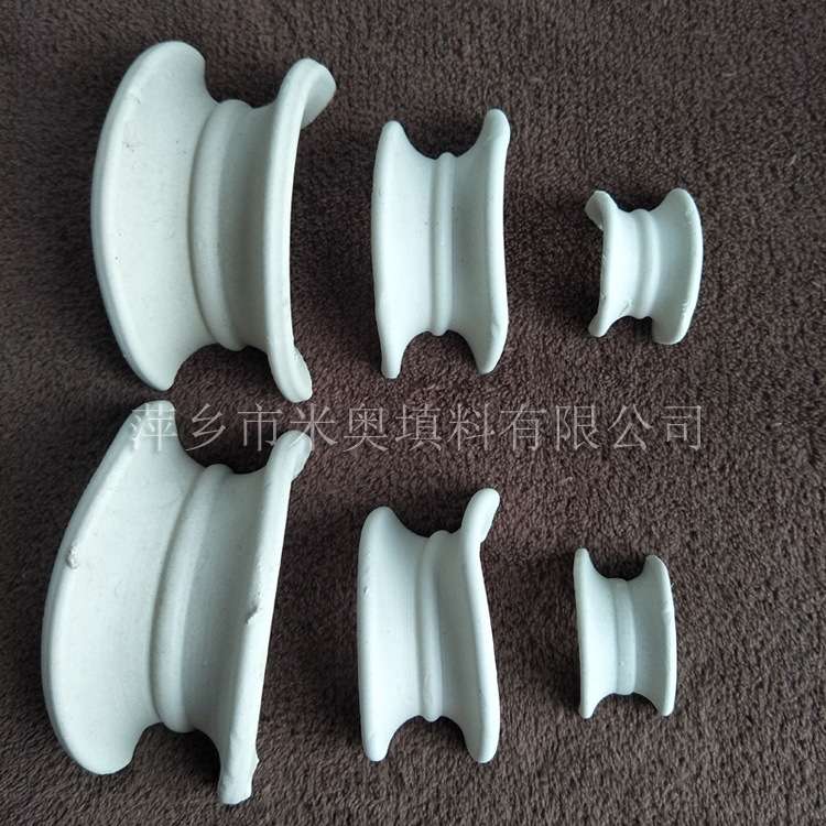 陶瓷矩鞍环 供应各种陶瓷传质设备 76mm陶瓷矩鞍环现货