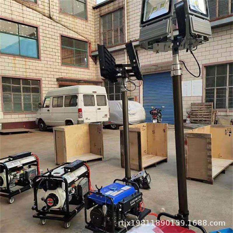 太阳能照明灯车 工程用车间工业便携式道路户外移动升降照明灯车