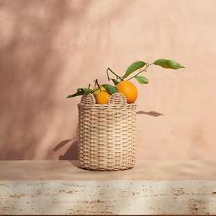 新款创意造型长筒手工藤编收纳筐蔬菜水果杂物置物篮大号客厅卧室