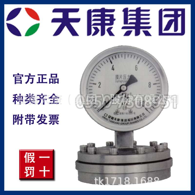 安徽天康集团厂价直销YPF-100A  YPF-150A膜片压力表