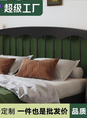 法式复古床黑色1.5m1.8m双人床现代简约美式全实木温莎床主卧家具