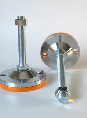 防滑橙色橡胶重型调节脚调整块脚轮设备支撑脚m24