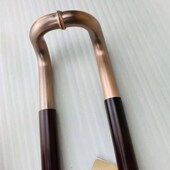 无框有框门门玻璃门钢木双弯拉手 大把手 仿古铜大门拉手 中式