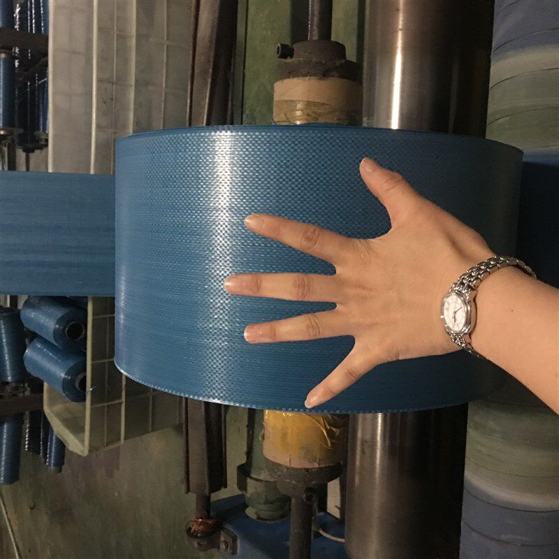 小尺寸PP编织布筒料 蓝色绿色蛇皮卷料 22CM宽幅 编织袋直供