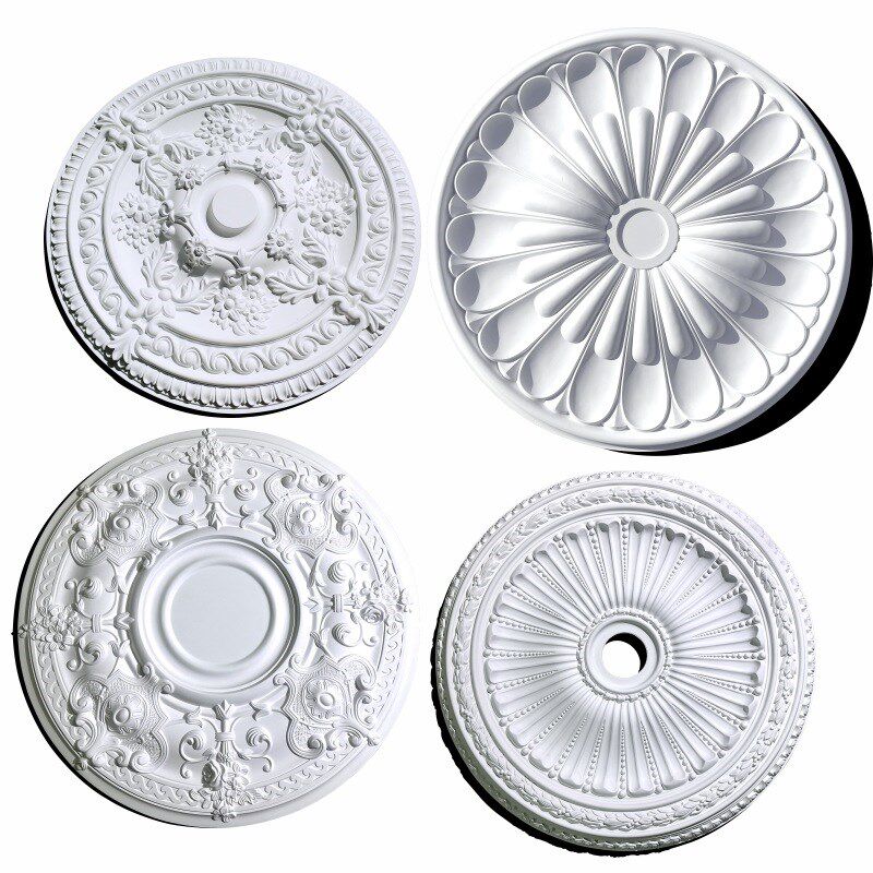法式PU灯盘圆形吊顶灯池吊灯底座装饰仿石膏雕花简欧复古圆盘花盘