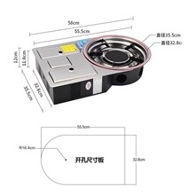 下沉式卡式炉嵌入式卡磁炉双气罐商用烧烤韩式火锅炉