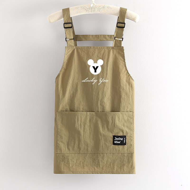 厨房餐饮专用短款小个子背带围裙时尚简约可定制loUgo印字工作服