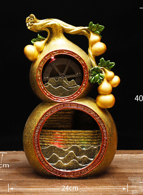 流水招财开业礼物摆件工艺u品礼品假山喷泉循环水时来运转风生水