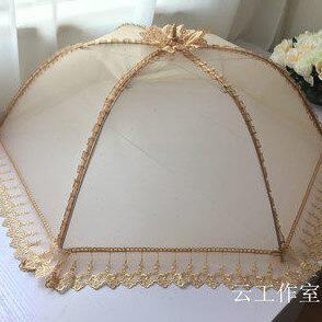 子苍蝇物拆洗伞餐桌罩盖大号欧式高档罩饭菜 圆形食可折叠 防菜罩