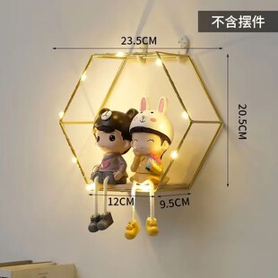 美甲壁挂铁艺墙上带灯置物架挂墙架子F美容院美发店装饰展架墙面