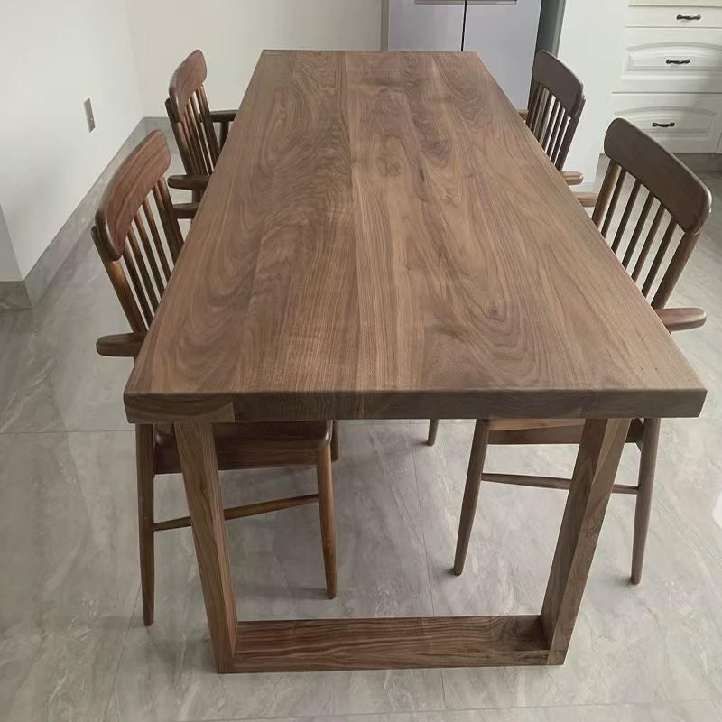 桌面黑胡桃木实木板樱桃木白蜡木升降北I美吧台面餐桌面板原木大