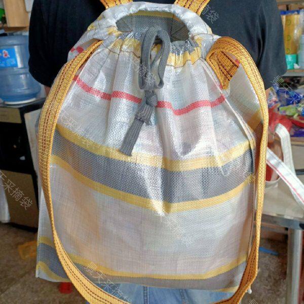 束口背笋双肩豆子背背摘菜玉米果花生背包农作物采挖单肩袋两用袋