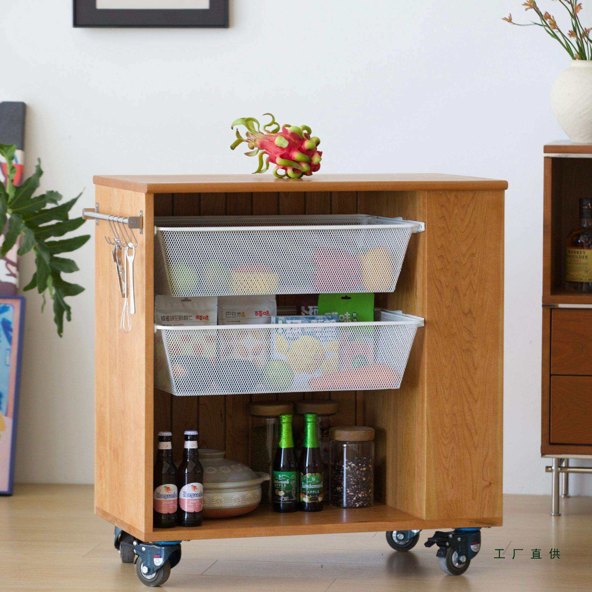 移动岛台 实木厨房小推车吧台茶水柜樱桃木中岛台餐边柜,鲜花速递/花卉仿真/绿植园艺,割草机/草坪机,淘宝优惠券,粉丝福利购,淘宝优惠卷