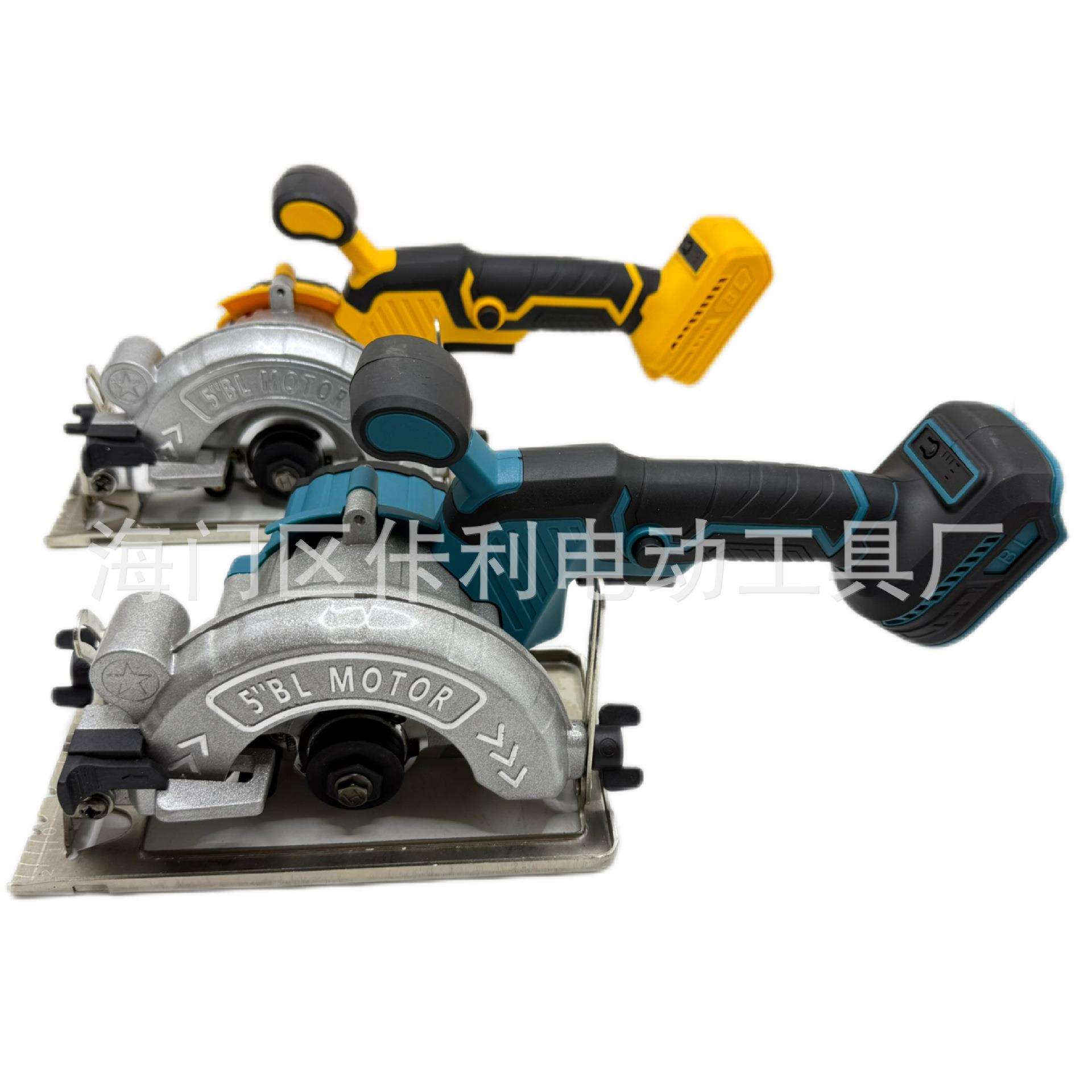 厂家直销无刷5寸锂电电圆锯 手提切割机单手电锯石木两用手推锯