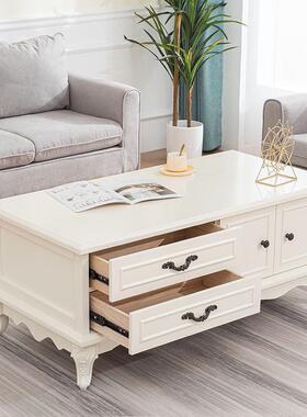 新款实木茶几家用客厅电视柜组合现代带抽屉储物小户型欧式田