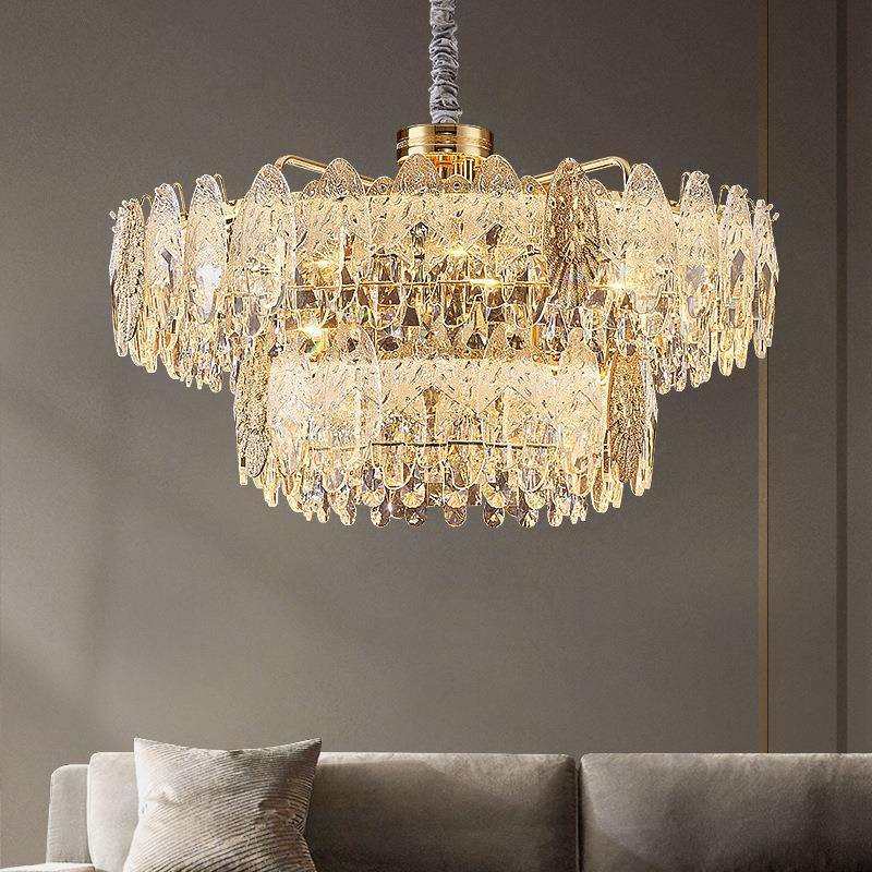 铧锒法式客厅吊灯高端大气卧室主卧水晶吊灯大师设计餐厅中山灯具