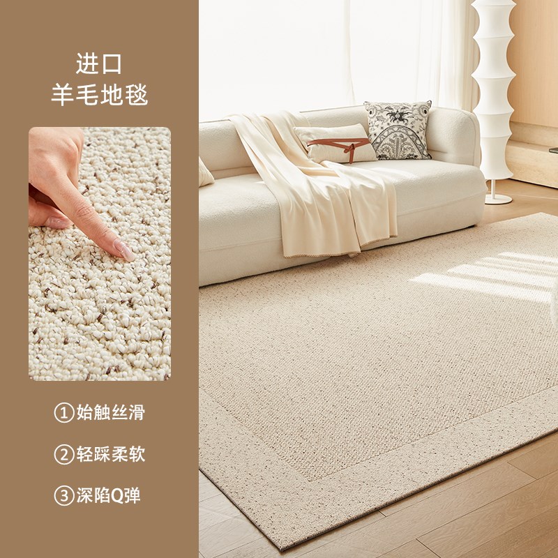 新西兰进口羊毛客厅l地毯2025新款轻奢高级感现代简约沙发茶几地