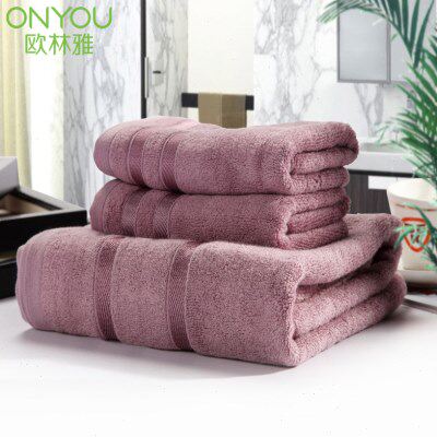 不掉毛儿童组合小孩柔软澡巾竹纤维三件套欧吸水纯色林雅浴巾毛巾