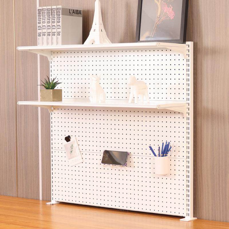 铭添洞洞板桌面置物架学生学习书桌上夹式铁艺多层架子免打孔收纳