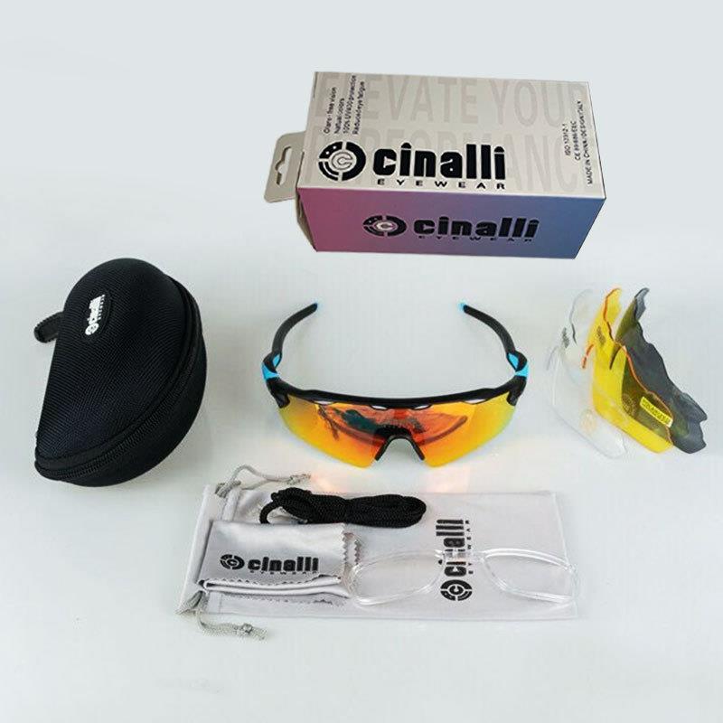 cinalli 078 PC变色骑行眼镜 自行车户外铁三偏光 跑步骑行眼镜