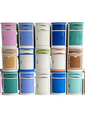 床头柜储物柜病房柜子ABS蓝色大号塑料柜子