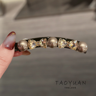 韩国轻奢香槟色新款多发量大号香蕉夹竖夹后脑勺马尾夹发夹女扭夹