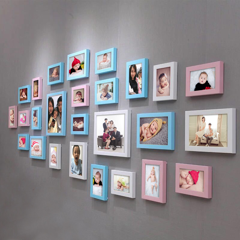 客厅照片墙 26个相框组合w 卧室婚纱相片墙挂墙画框洗照片装饰框