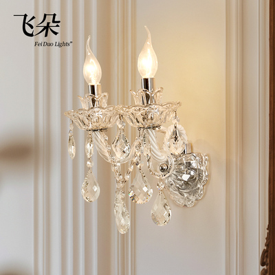 飞朵 法式卧室床头壁灯轻奢水晶现代高级感奶油风客厅Z背景墙壁灯
