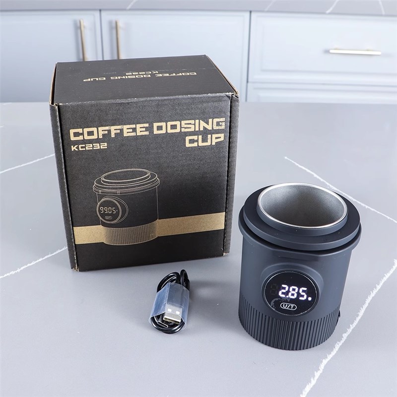 带秤接粉杯称重咖啡秤手t冲意式咖啡电子秤落粉器咖啡豆称量杯