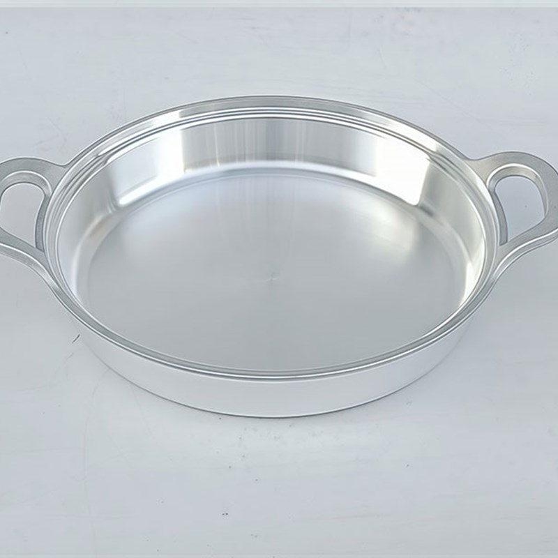 加厚煎锅铝精抛光平底锅老式家用加厚不粘锅烙U饼纯手工铸铝锅