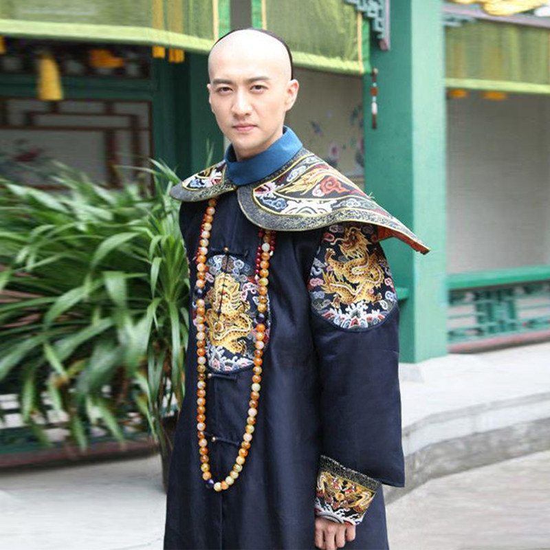 影视古装清朝大臣服n补服王爷服贝勒满清古装阿哥服男古装朝臣古