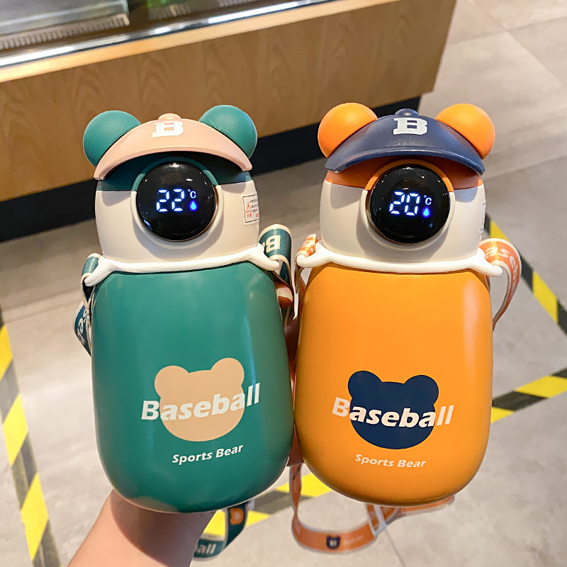 316儿童保温杯宝宝水杯学生上学专用男孩吸管杯T子女保温水壶小孩