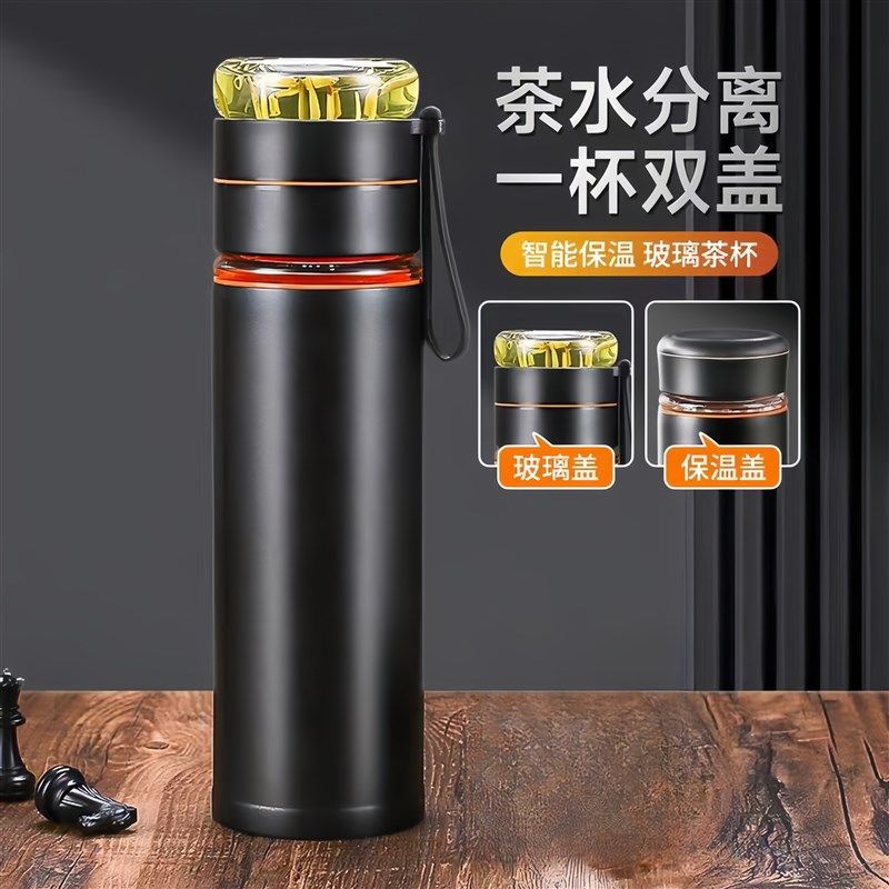 茶水分离保温杯玻璃内胆双层真空泡E茶杯便携耐热玻璃水杯男士杯